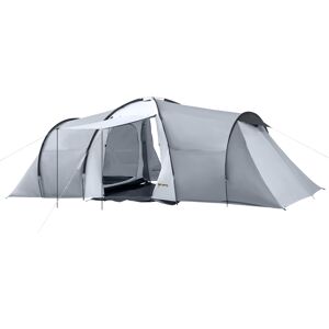 Outsunny Tente de camping familiale 4-6 personnes dôme 2 chambres 1 séjour et 1 auvent anti-UV Imperméable 2000 mm multicolore   Aosom France