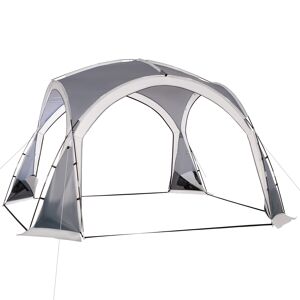Outsunny Tente de camping dôme familiale pour 6-8 personnes avec 4 portes en filet zippées, tissu Oxford crochet pour lampe