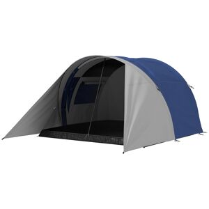 Outsunny Tente de camping familiale 3-4 personnes étanche légère ventilée facile à monter, dim. 390L x 315l x 188H cm