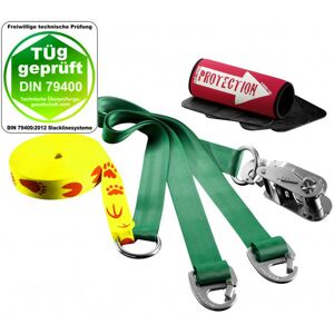 - Kids 'n Slack Set 10 - Slackline taille 10 m, vert/jaune