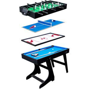 Happy Garden Table multi-jeux 4 en 1 pliable noir Noir 107x81x61cm