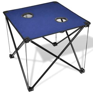 41490 vidaXL Table de camping pliante bleue - Publicité