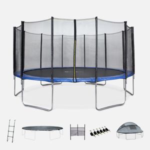 sweeek Trampoline 490cm bleu avec pack d