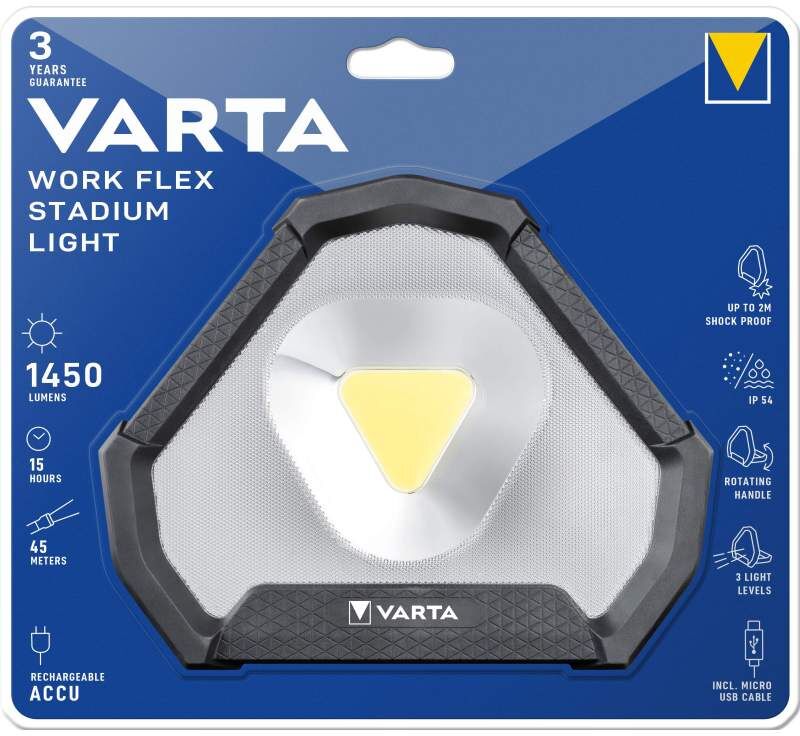 Torche Varta Work Flex Stadium Light Rechargeable