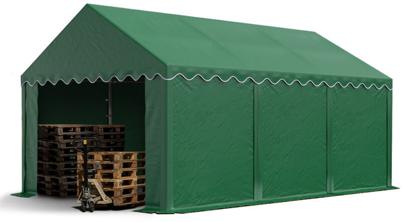 INTENT24.FR INTENT24 Abri / Tente de stockage ECONOMY - 3 x 6 m en vert fonce