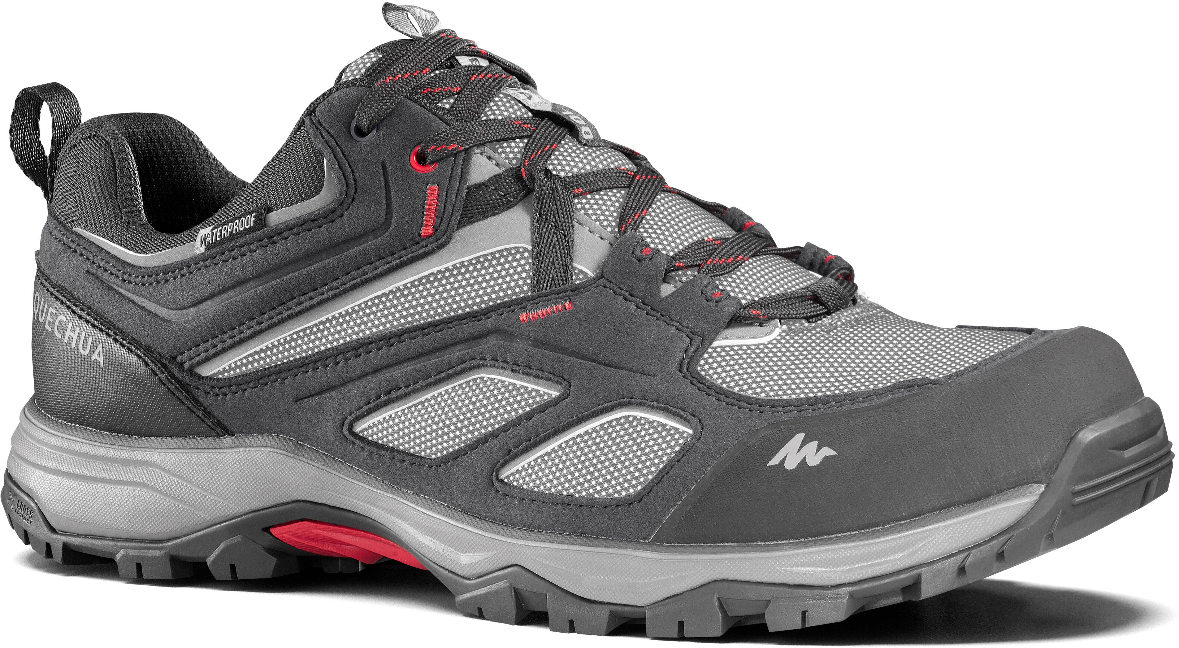 QUECHUA Chaussures imperméables de randonnée montagne - MH100 Gris - Homme - QUECHUA - 39