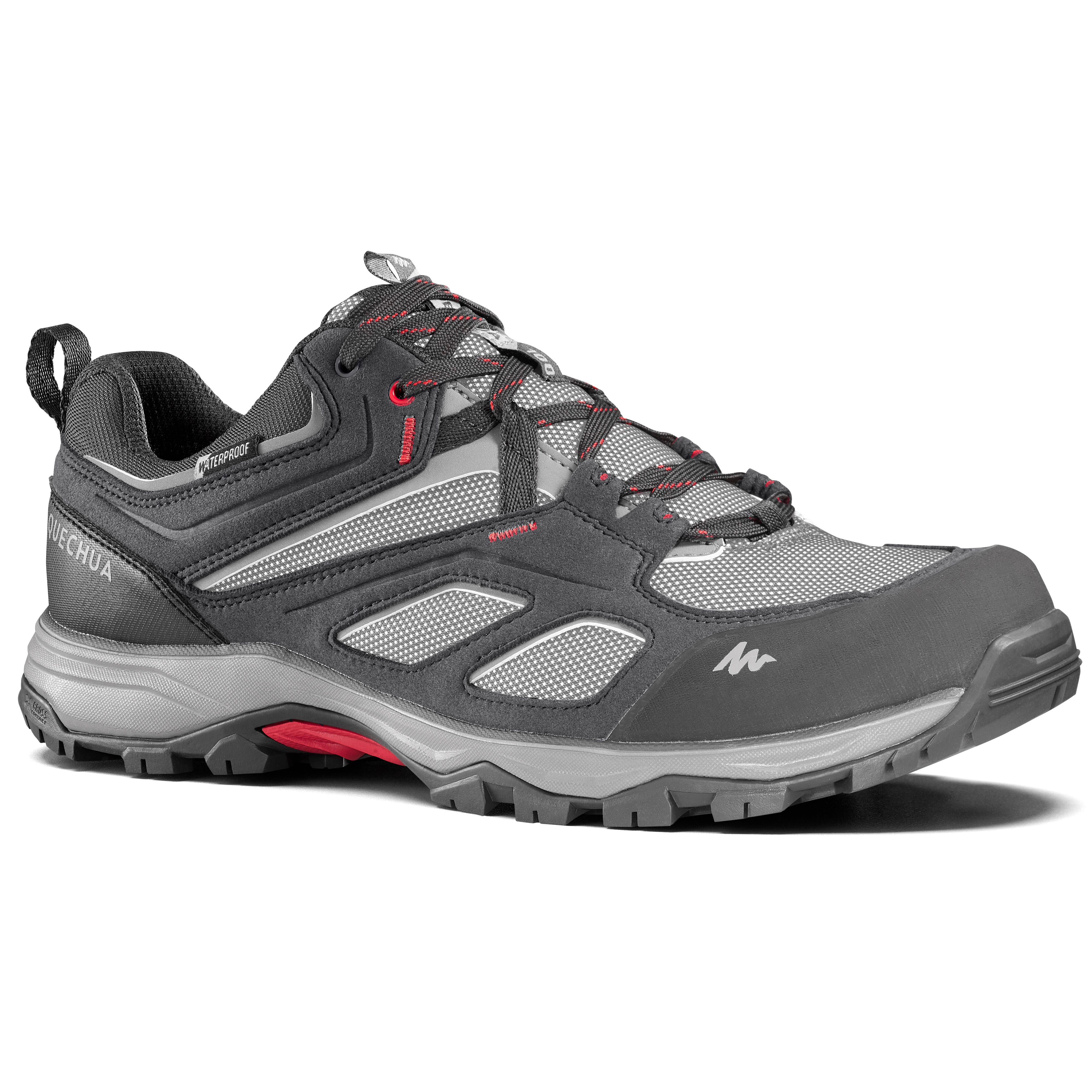 QUECHUA Chaussures imperméables de randonnée montagne - MH100 Gris - Homme - QUECHUA - 44