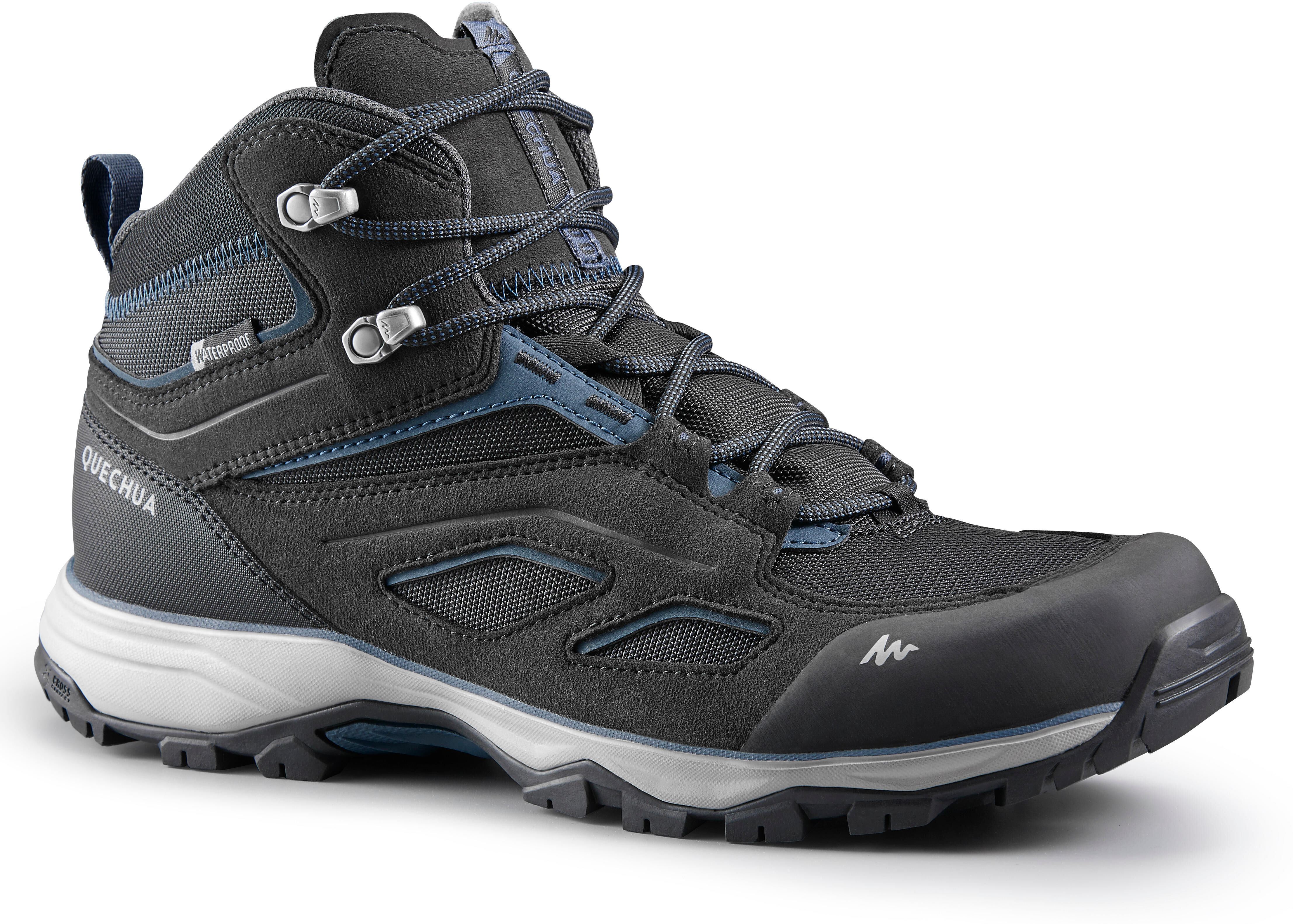 QUECHUA Chaussures imperméables de randonnée montagne - MH100 Mid Noir - Homme - QUECHUA - 47