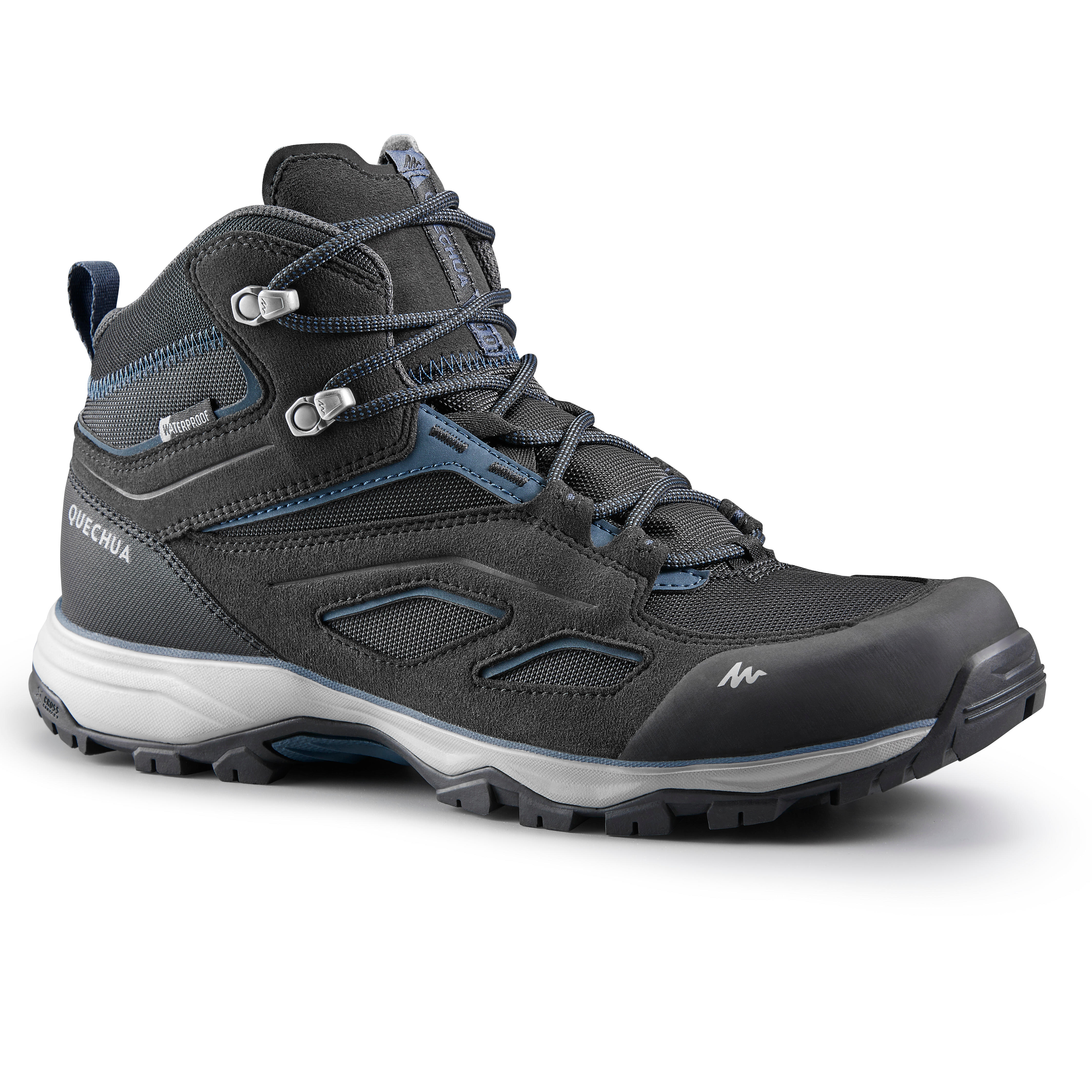 QUECHUA Chaussures imperméables de randonnée montagne - MH100 Mid Noir - Homme - QUECHUA - 40