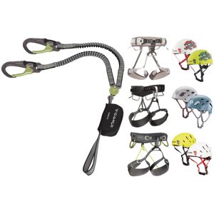 C.A.M.P. Kit composto da Set via ferrata Kinetic Giro Rewind Pro + imbrago e casco a scelta Grey/Green