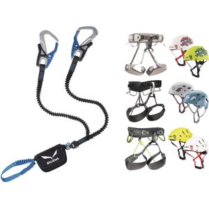 Salewa Kit composto da Set via ferrata Ergo Tex + imbrago e casco a scelta Silver/Royal Blue