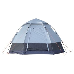 outsunny tenda da campeggio 2 posti con apertura automatica e accessori, in acciaio e tessuto oxford, grigia e nera