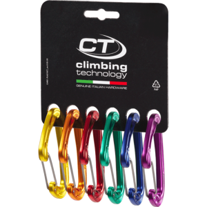 Climbing Technology Moschettoni fly-weight evo pack 2021 6 moschettoni colorati