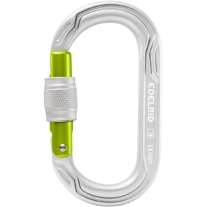 Edelrid Moschettoni oval power 2500 screw ii, moschettone ovale silver