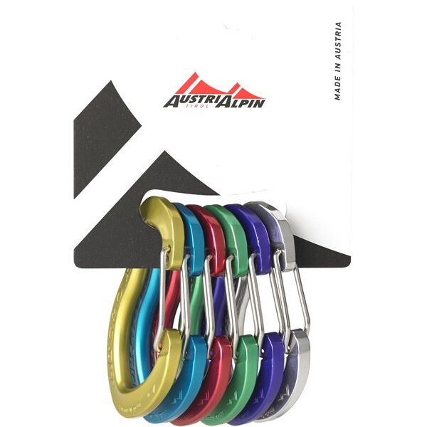 austrialpin micro color set 6 pezzi - set moschettoni multicolor