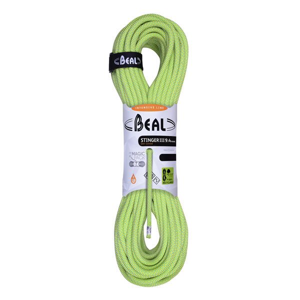 beal stinger iii 9.4 mm dry cover - corda singola green