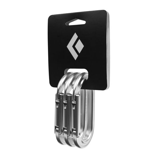 black diamond oval keylock 3 pack - set moschettoni silver