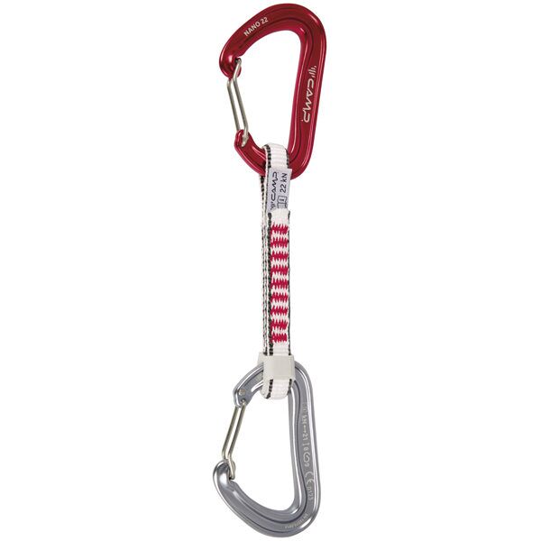 c.a.m.p. nano 22 express ks - riinvio arrampicata red/grey 12 cm