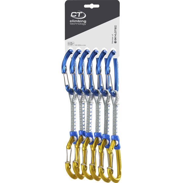 climbing technology berry w set 12 cm pack 6pz - set rinvii blue/yellow