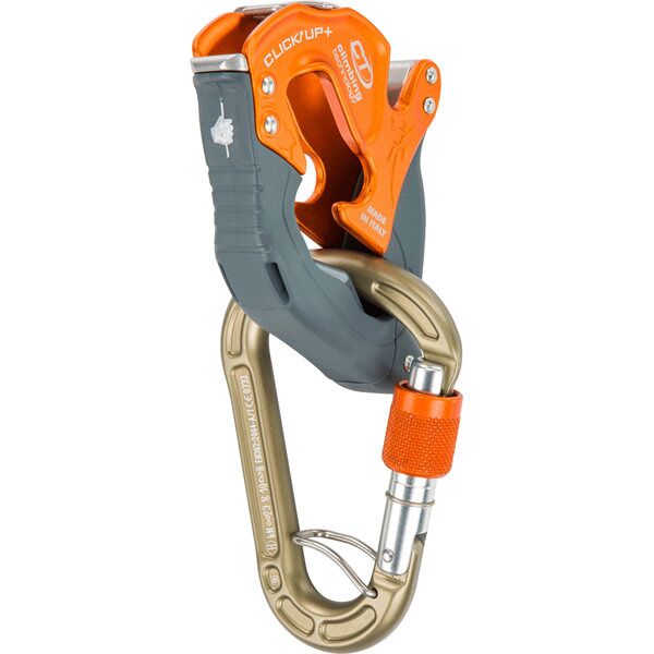 climbing technology click up+ c/moschettone - assicuratore orange