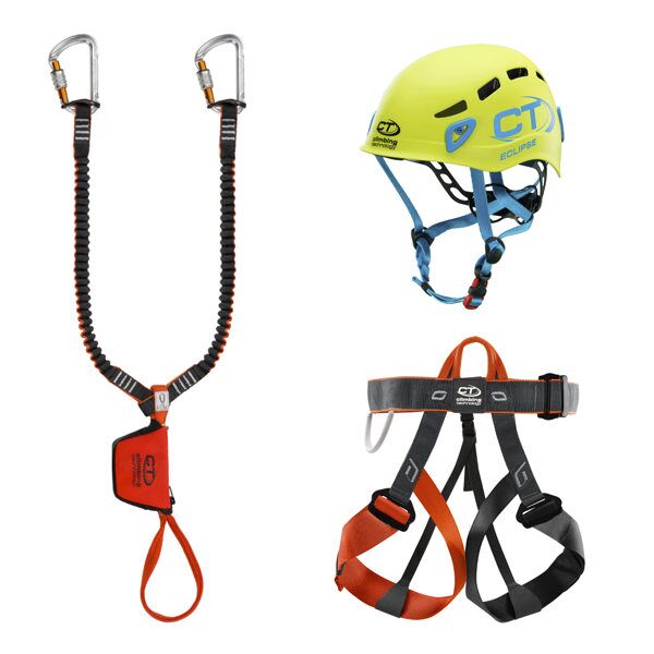 climbing technology vf kit evo e - kit via ferrata orange/green