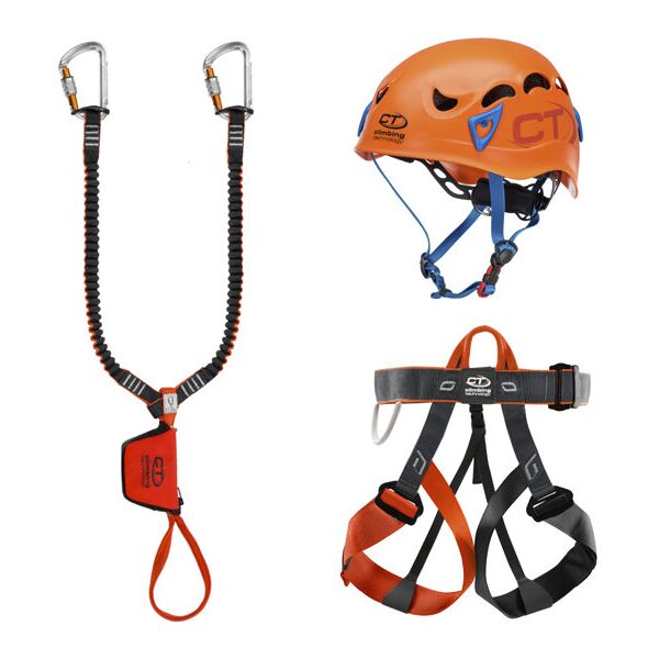 climbing technology vf kit evo g - kit via ferrata orange/grey