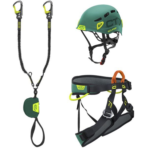 climbing technology vf kit plus e-compact - kit via ferrata green