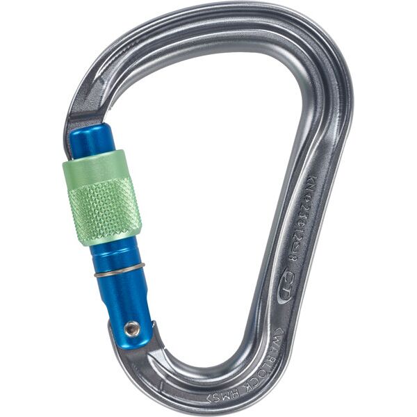 climbing technology warlock hms - moschettone hms grey/blue/green