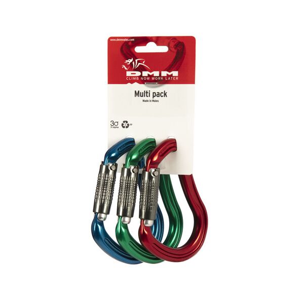 dmm 30kn boa hms locksafe colour 3 pack - set moschettoni blue/red/green
