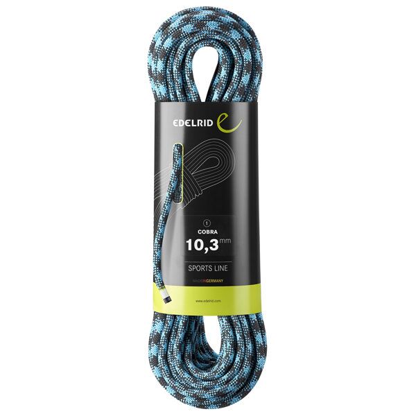 edelrid cobra 10,3 mm - corda singola blue/black 40 m