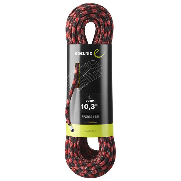 edelrid cobra 10,3 mm - corda singola red/black 40 m