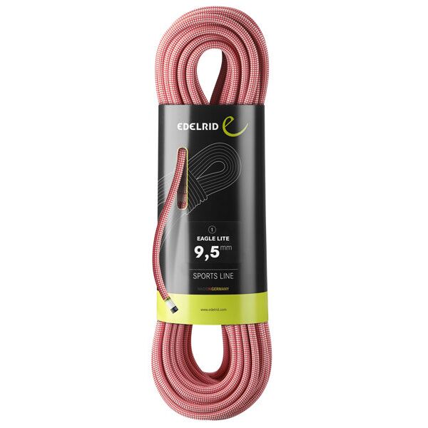 edelrid eagle lite 9,5 mm - corda singola light red 50 m