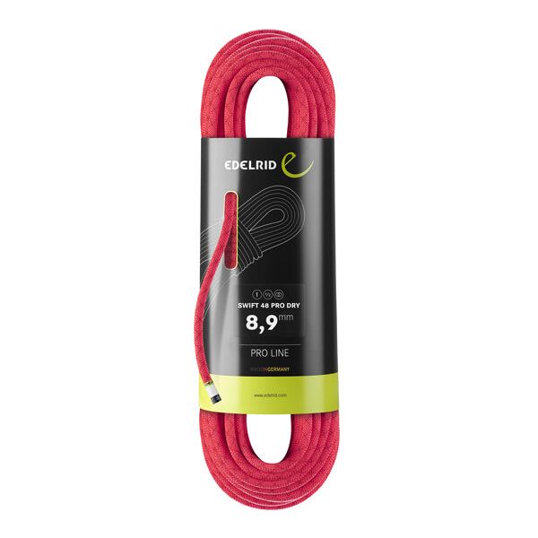 edelrid swift 48 pro dry 8,9 mm - corda singola/mezza/gemella pink 60 m