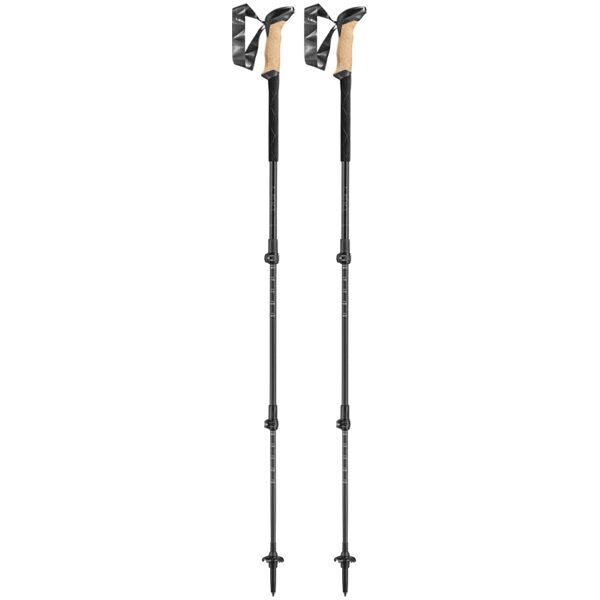 leki black series carbon - bastoncini telescopici black/grey 135