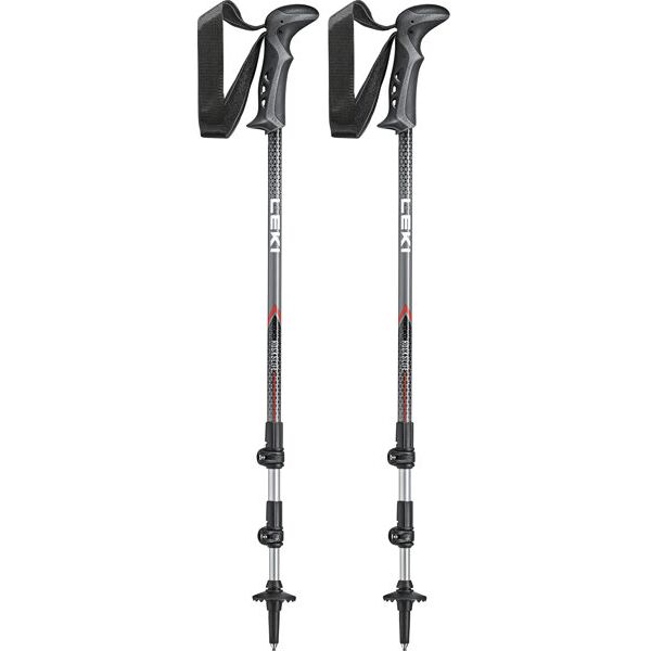 leki rockslite - bastoncini trekking black/grey 135