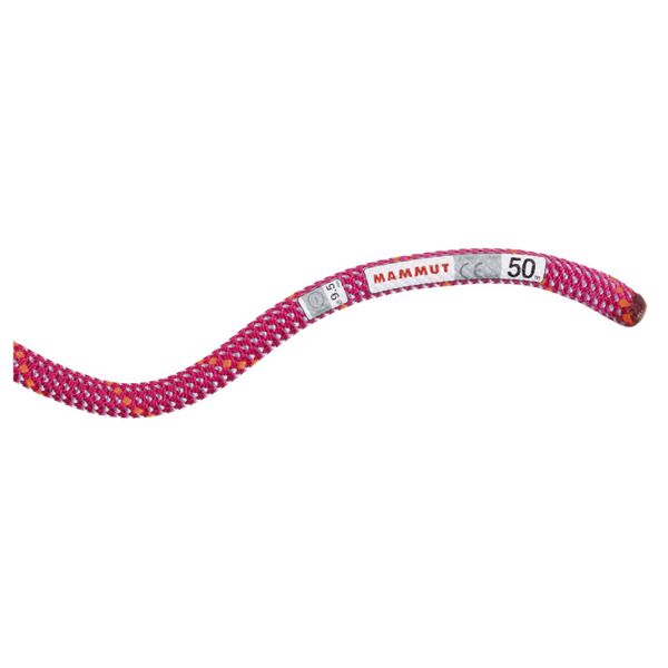 mammut 9.5 crag dry rope - corda singola pink 70