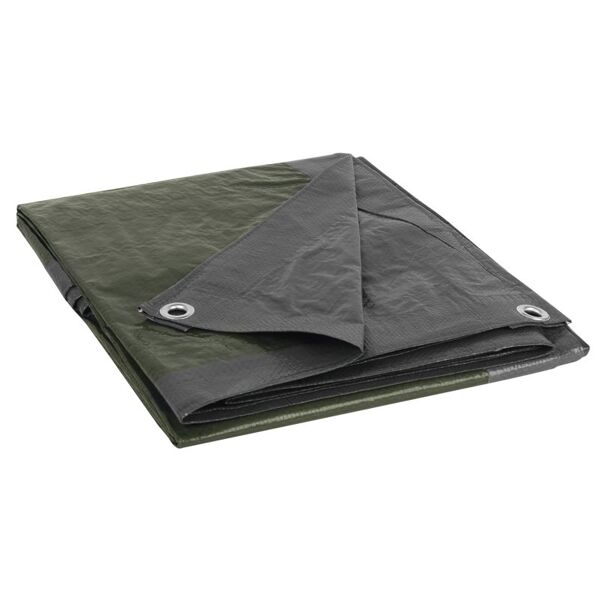 meru protective pe tarpaulin - telo pavimento tenda green/grey 2 x 2 m