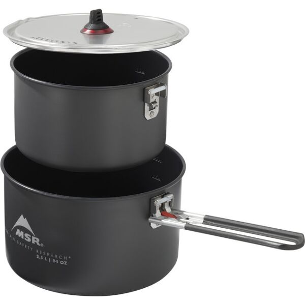 msr ceramic 2 pot set - pentole campeggio dark grey