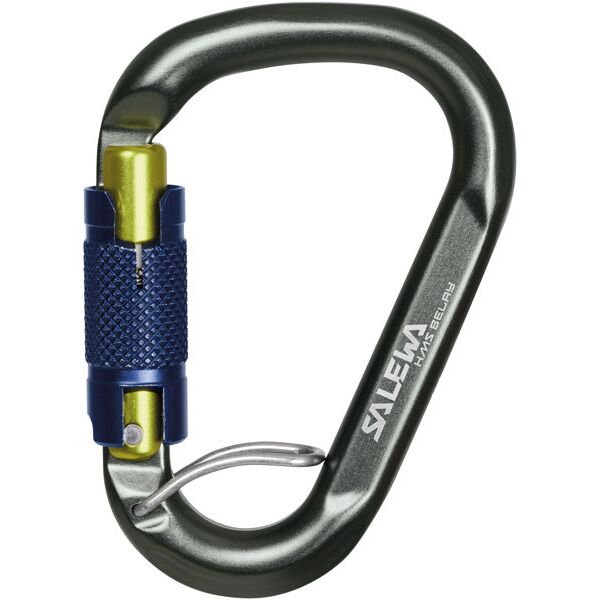 salewa hms belay twist lock - moschettone grey/blue