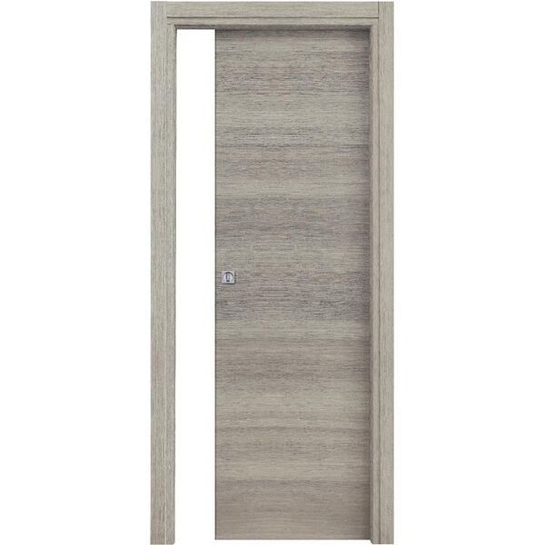 nbrand ka02i2sa003r62 porta scorrevole 210x80 cm in mdf colore rovere / grigio - ka02i2sa003r62