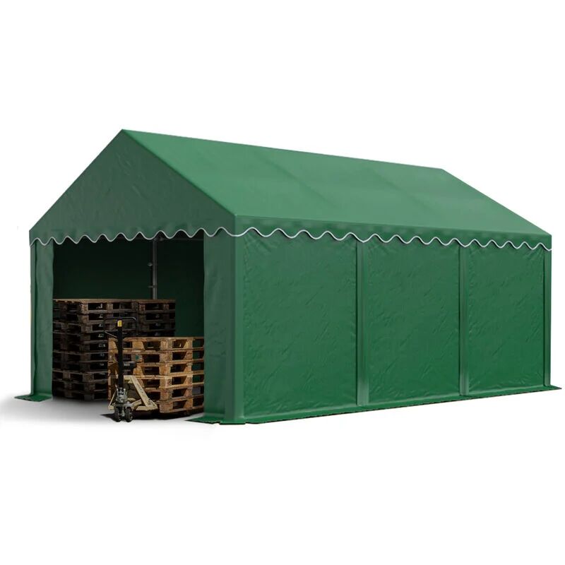 Tendapro.it - Tendone Deposito 3x6m PVC ca. 500g/m² verde scuro Gazebo