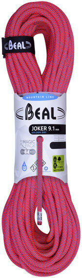 Beal Joker 9,1 mm Golden Dry - corda singola/mezza/gemella Orange 70 m