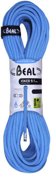 Beal Joker 9,1 mm Golden Dry - corda singola/mezza/gemella Blue 70 m