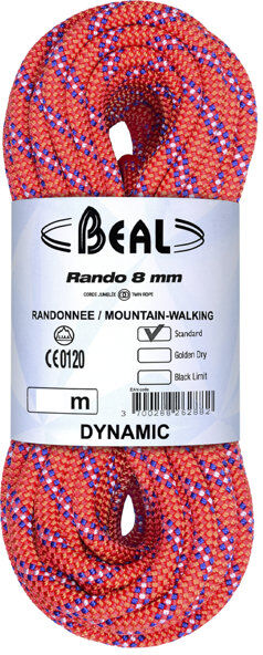 Beal Rando 8 mm - corda gemella Orange 30 m