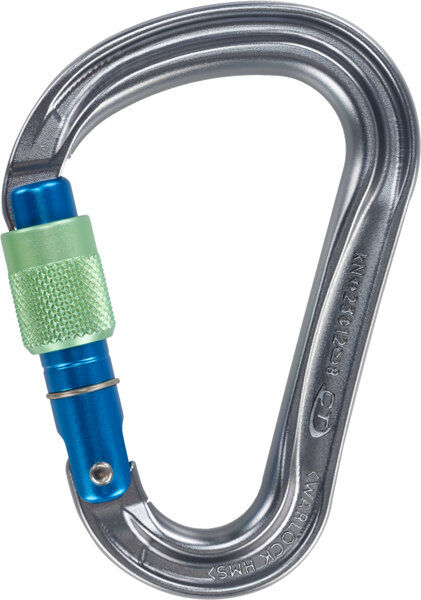 Climbing Technology Warlock HMS - moschettone HMS Grey/Blue/Green