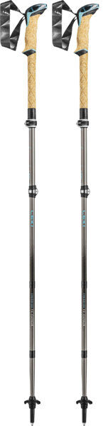 Leki Cressida FX Carbon - bastoncini pieghevoli Grey/Light Blue 120