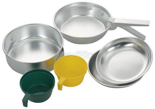 Meru Alu Cooking Set - set stoviglie Alu/Green/Yellow