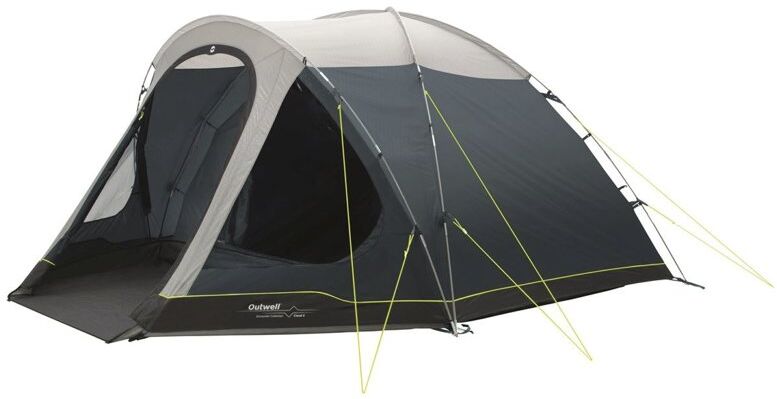 Outsunny Tenda da Campeggio 3-4 persone Due stanze con Finestre, Borsa da  trasporto 475x264x172cm Nero