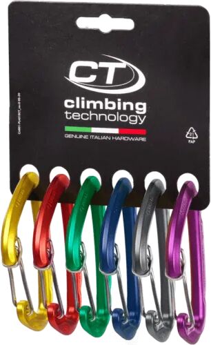 Climbing Technology Moschettoni berry pack 6 moschettoni colorati