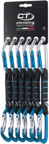 Climbing Technology Rinvii arrampicata aerial pro 12cm nylon rastremato set 6 rinvii